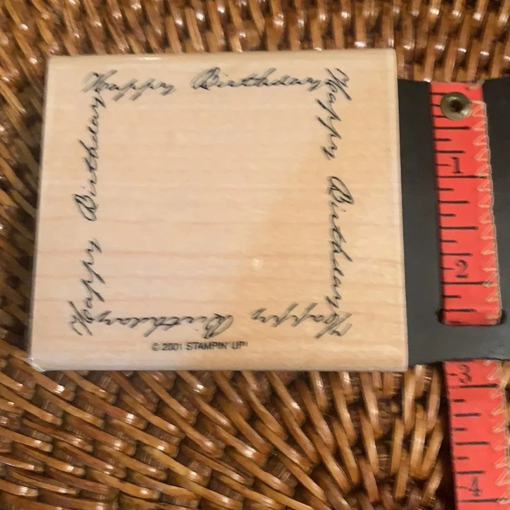 3 for $15  Set of 3 Rubber Stamps - Seasons Greetings - Happy Birthday - friend